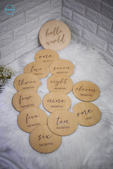Milestone Discs Engraved Months