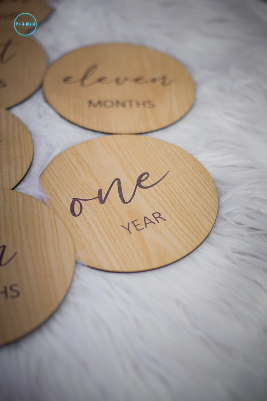 Milestone Discs Engraved Months