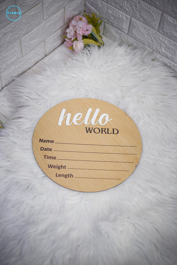 Baby Birth Details Plaque