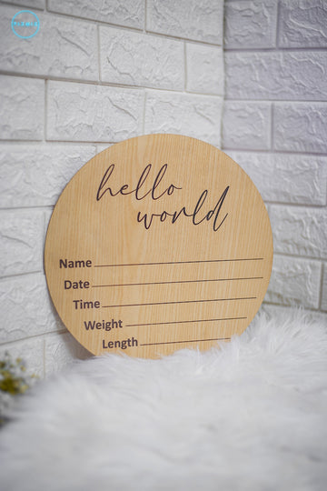 Baby Birth Details Plaque Engraved