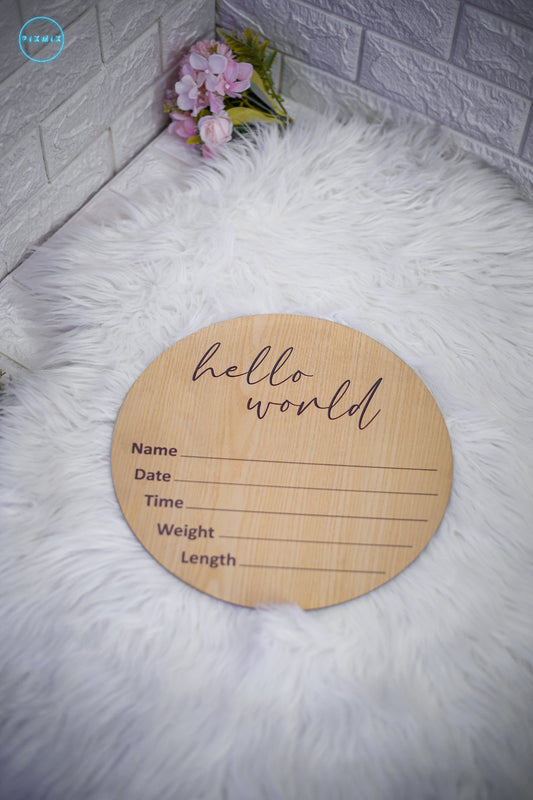 Baby Birth Details Plaque Engraved