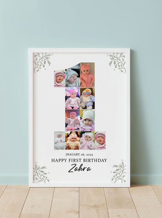 Customize First Birthday Frame