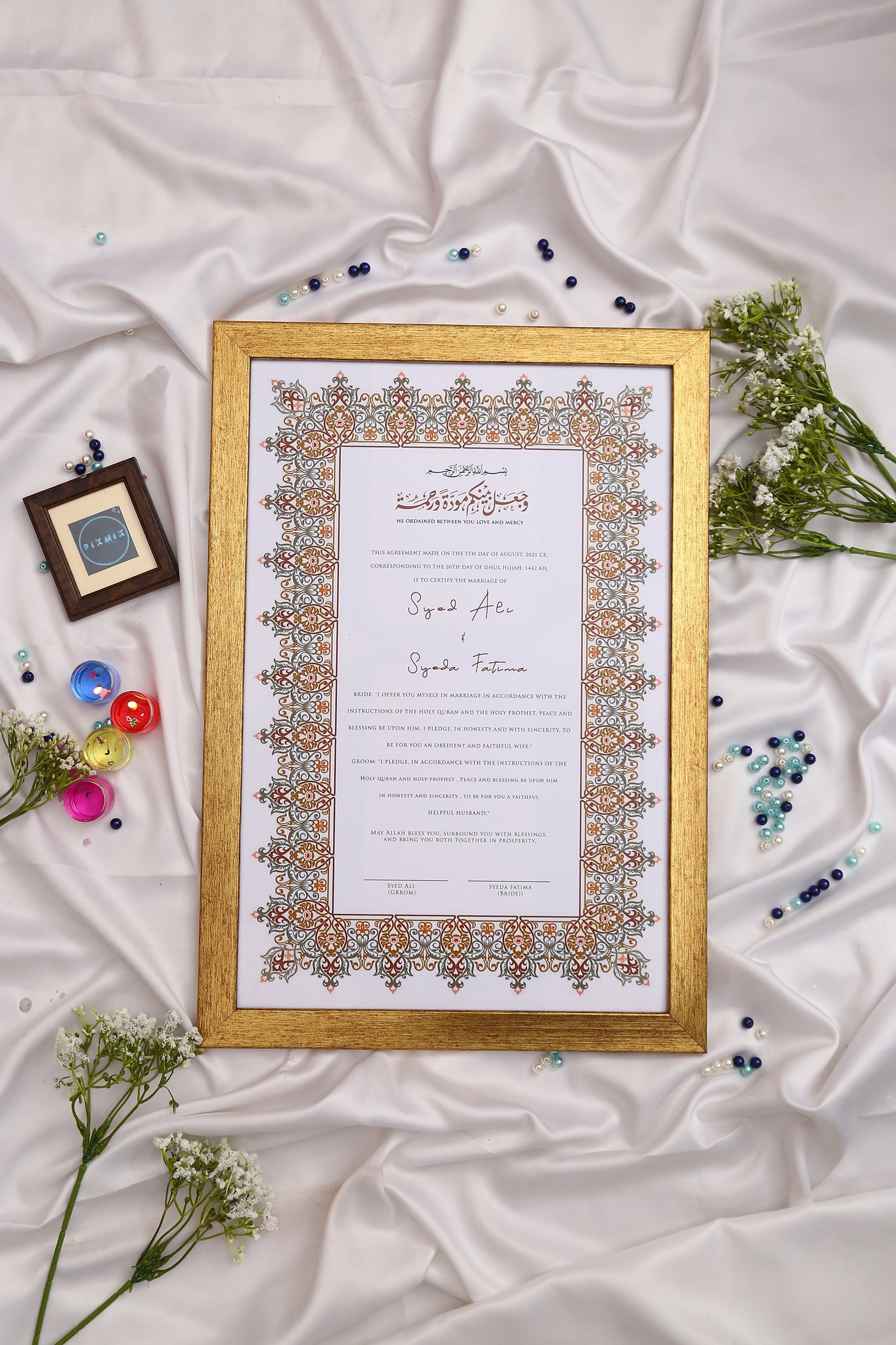 Nikah Frame Virsa Custom Nikah Frame #6