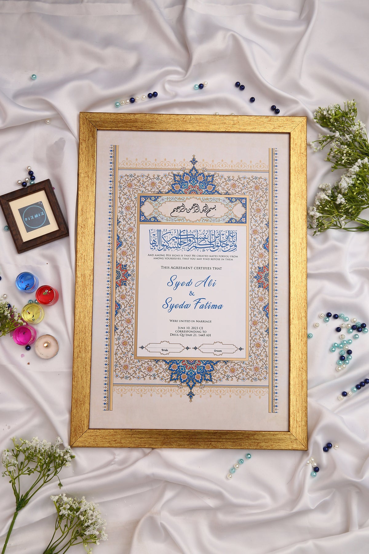 Nikah Frame Riwayat Custom Nikah Frame #4