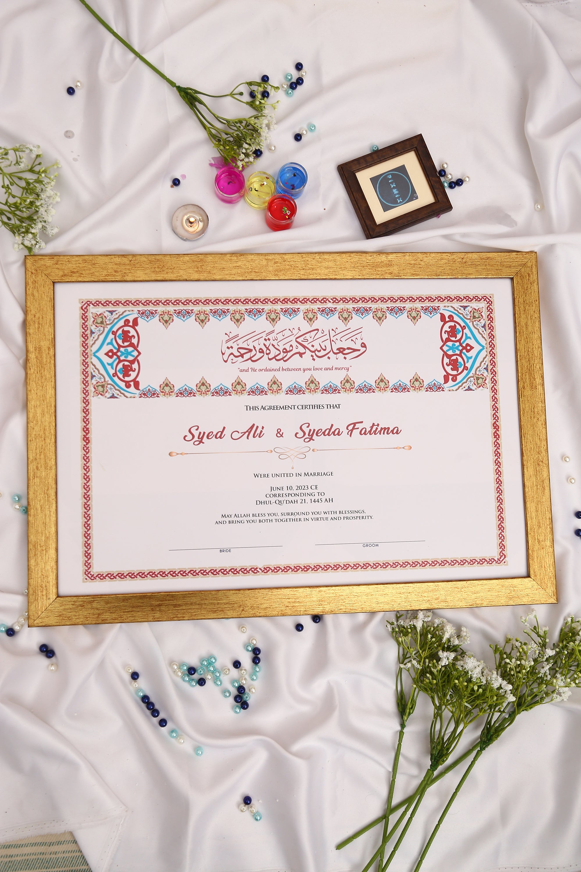 Nikah Frame Shah Jahan Custom Nikah Frame #1