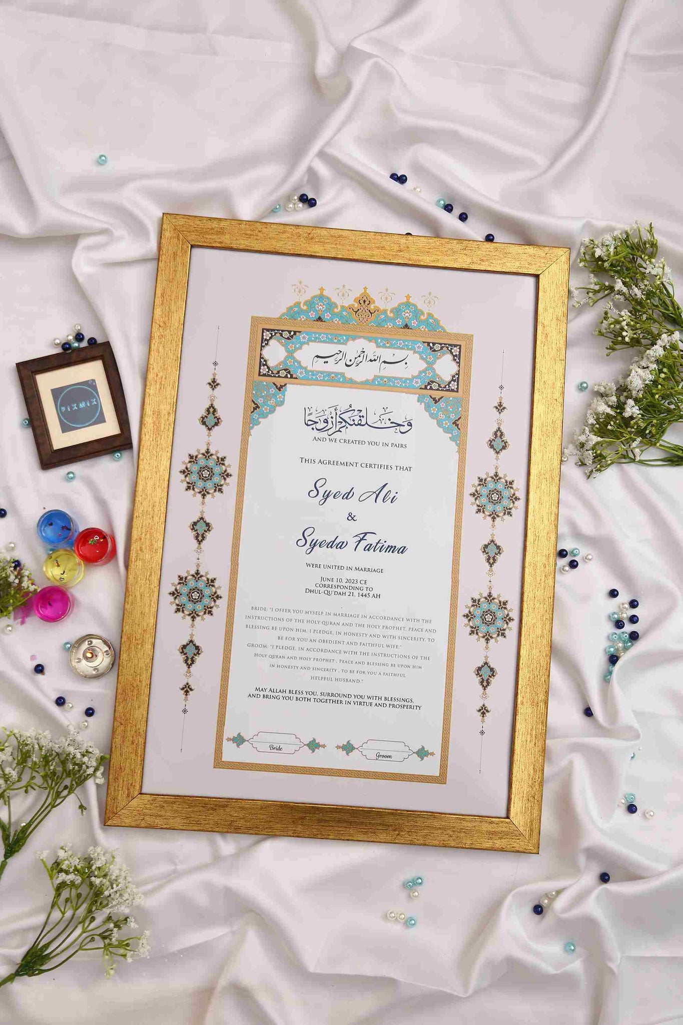 Anmol Custom Nikah Frame #1