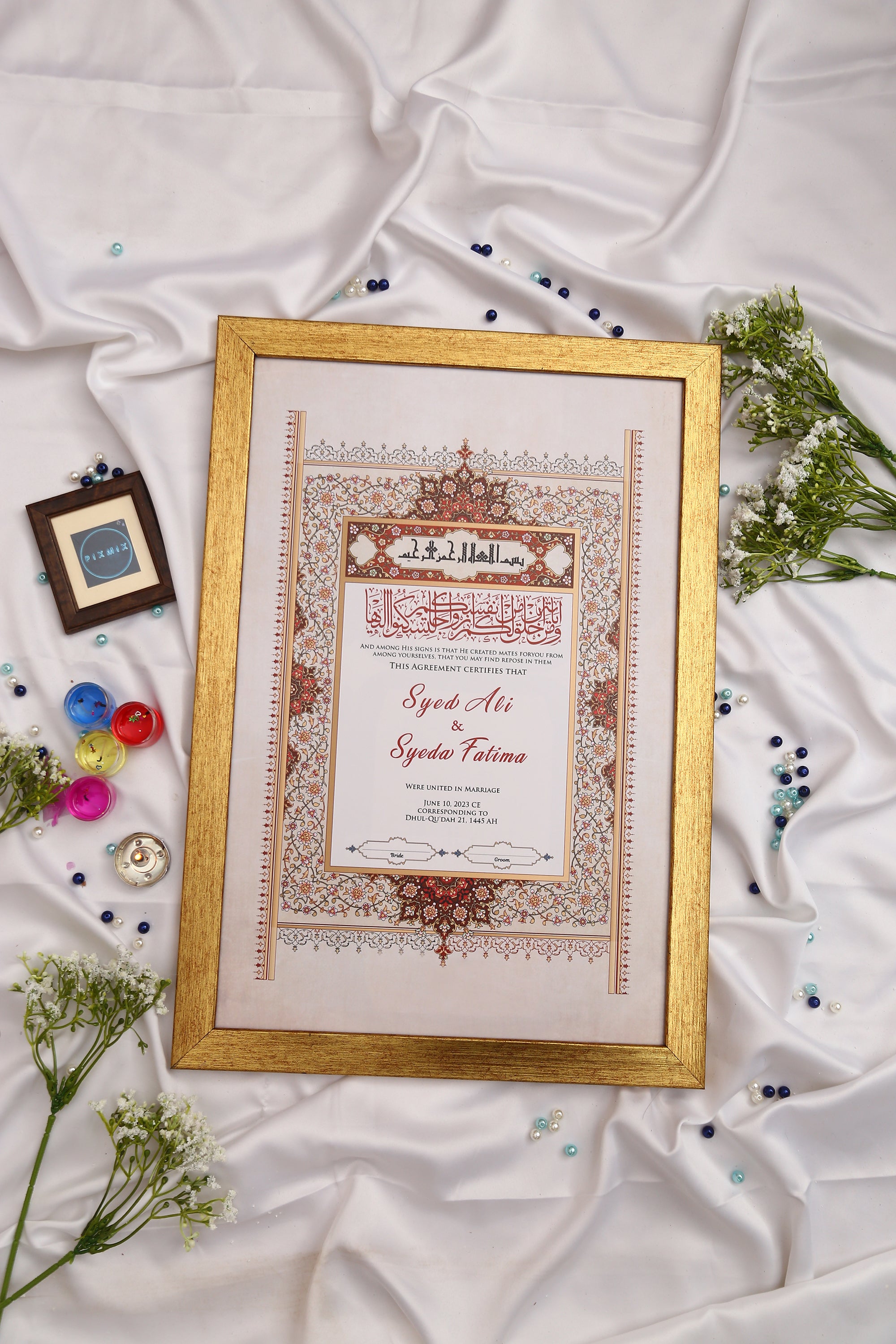 Nikah Frame Riwayat Custom Nikah Frame #3