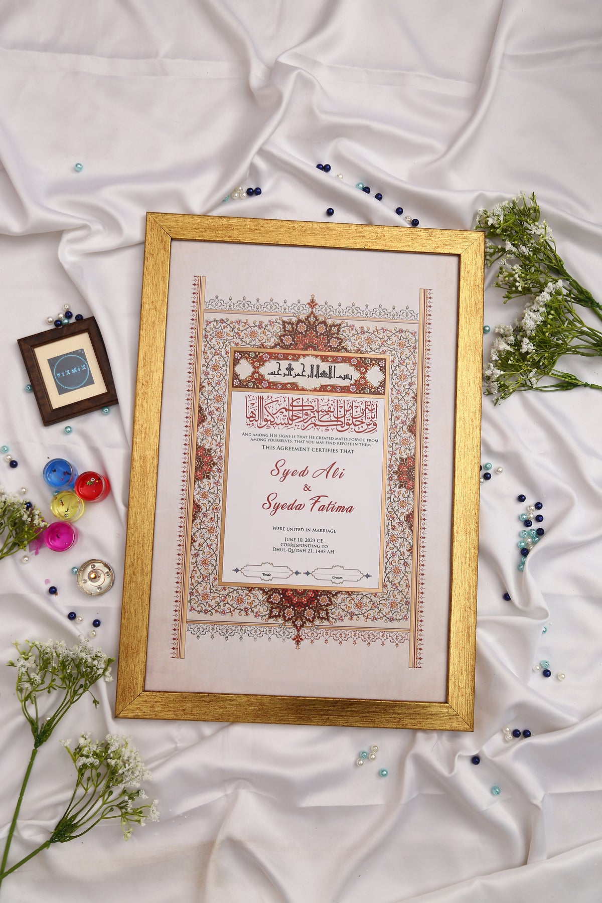 Nikah Frameborder Riwayat Custom Nikah Frame #3