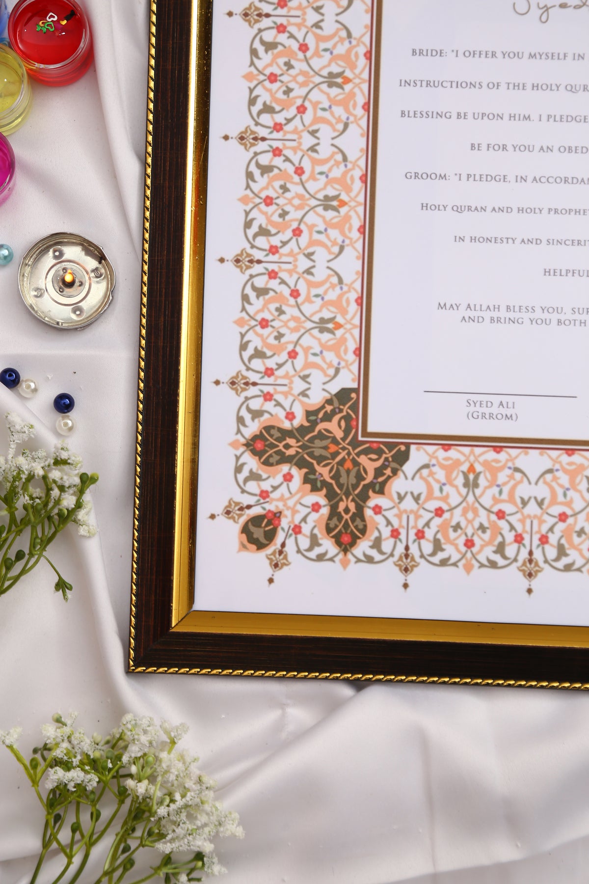 Nikah Frameborder Virsa Custom Nikah Frame #7