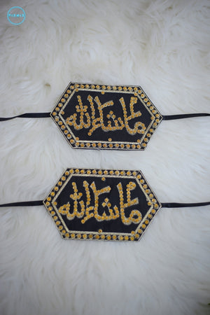 Imam Zamin With Pearls | Black