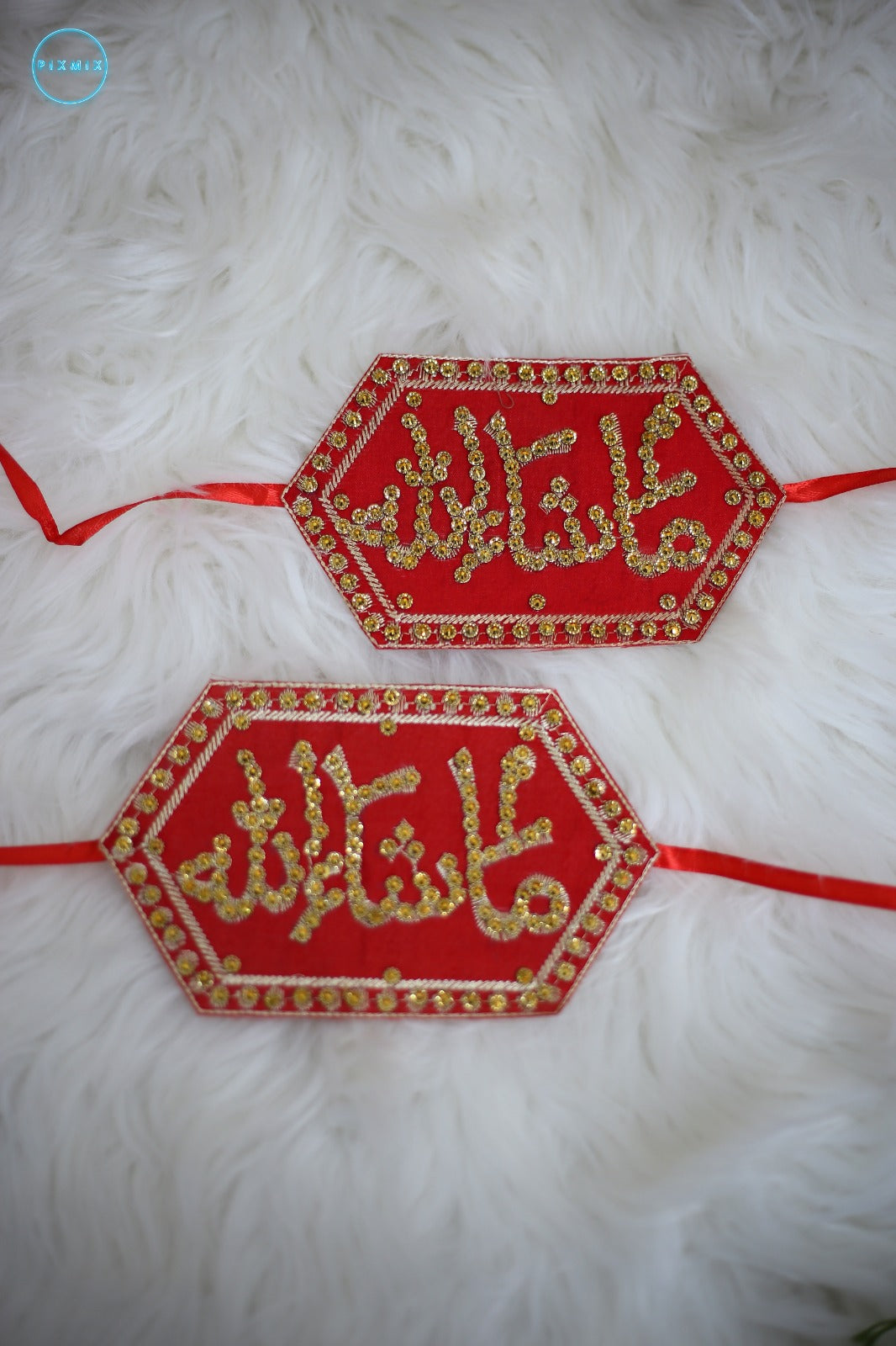 Imam Zamin With Pearls | Red