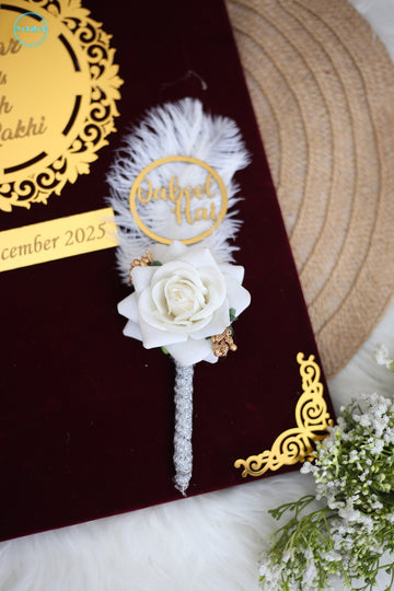 Nikah Pen White Rose | Silver 002