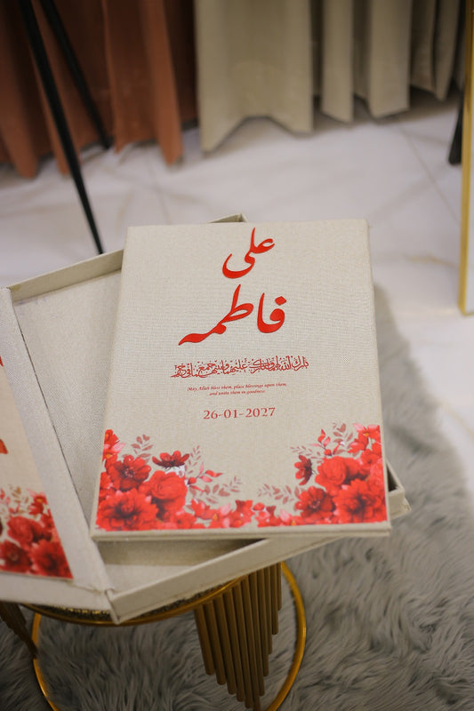 Luxury Nikah Booklet With Box | Jute L5