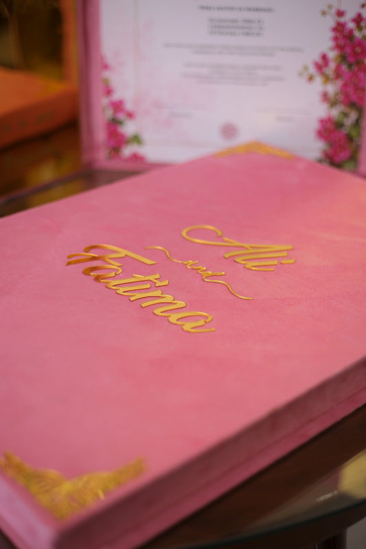 Nikah Booklet 2 Door With Box | Pink