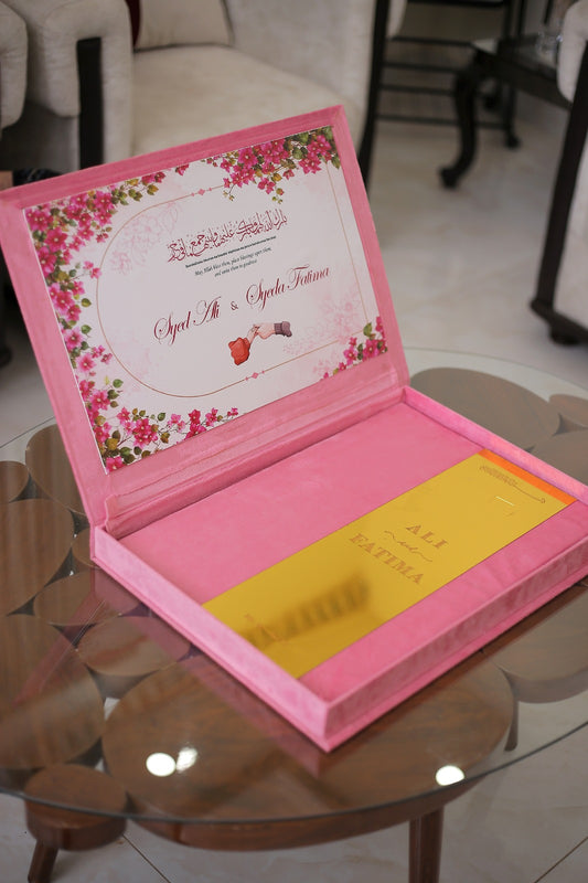 Nikah Booklet With Box | Pink