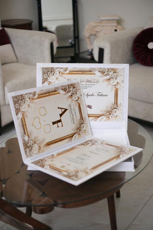Nikah Booklet With Box | White
