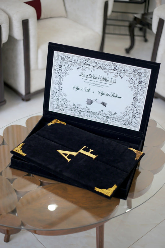 Nikah Booklet 2 Door With Box | Black